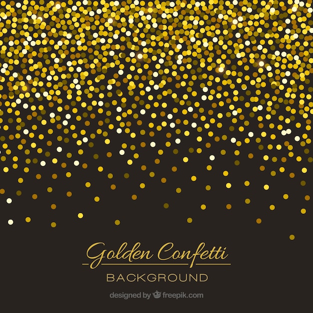 Golden confetti background