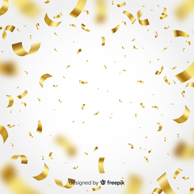 Free vector golden confetti background