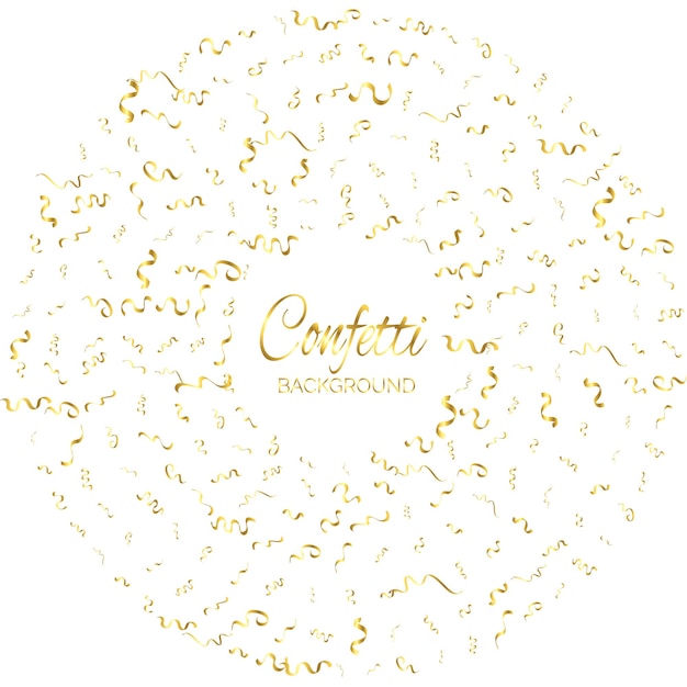 Free Vector golden confetti isolated festive background vector illustration