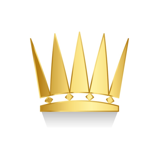 Free Vector golden crown on white background