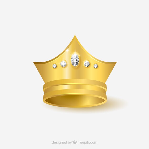 Golden crown with diamonds