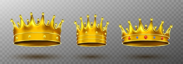 Free vector golden crowns