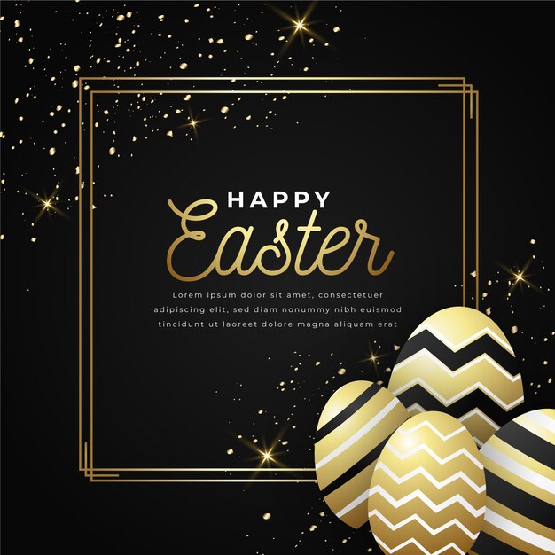 Golden design for easter day