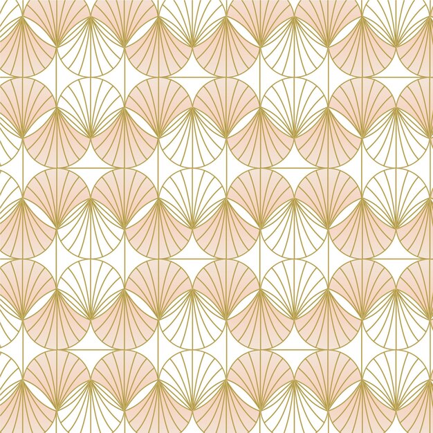 Golden details art deco seamless pattern