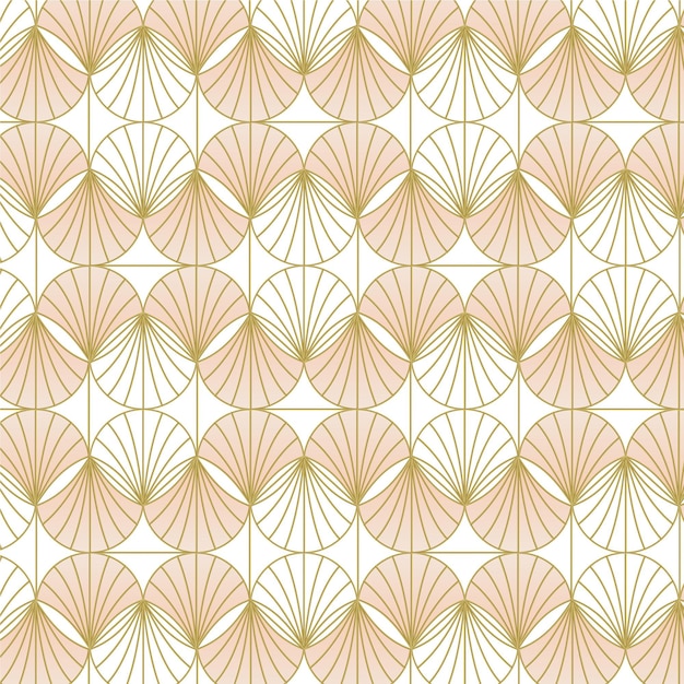 Golden details art deco seamless pattern