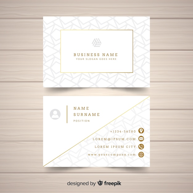 Golden elegant business card template