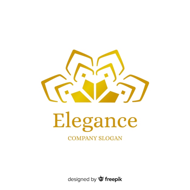 Golden elegant business logo template