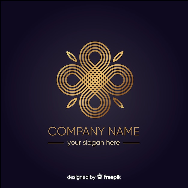 Golden elegant business logo template