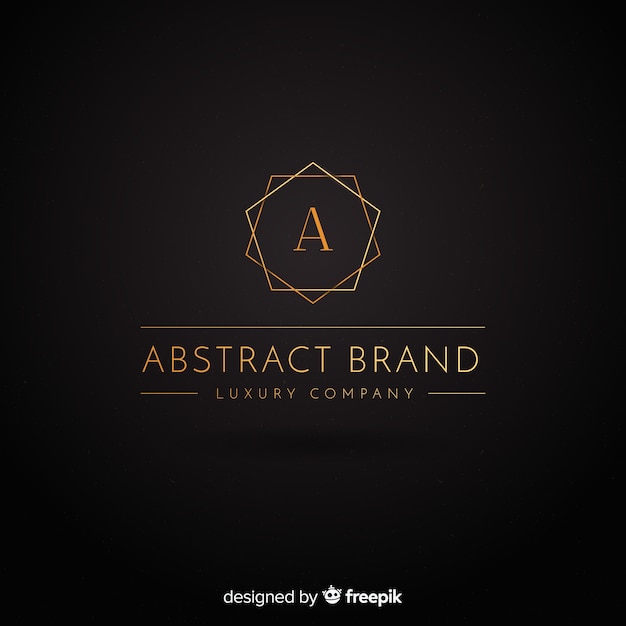 Free vector golden elegant logo flat style