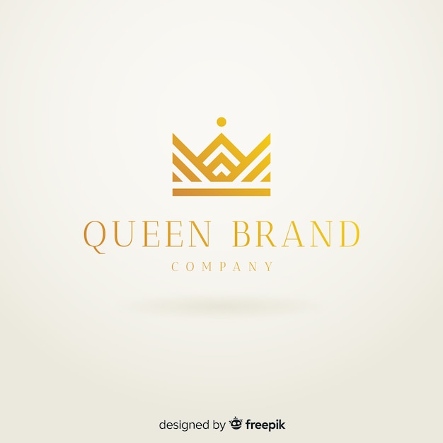 Free Vector golden elegant logo flat style