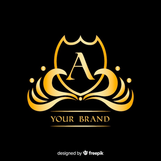 Golden elegant logo template