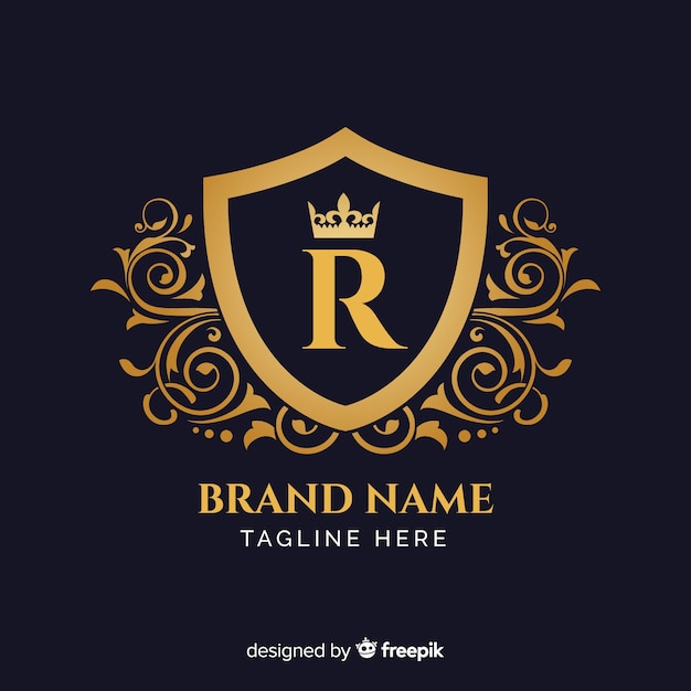 Golden elegant logo template