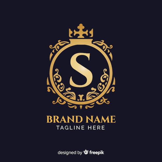 Golden elegant logo template