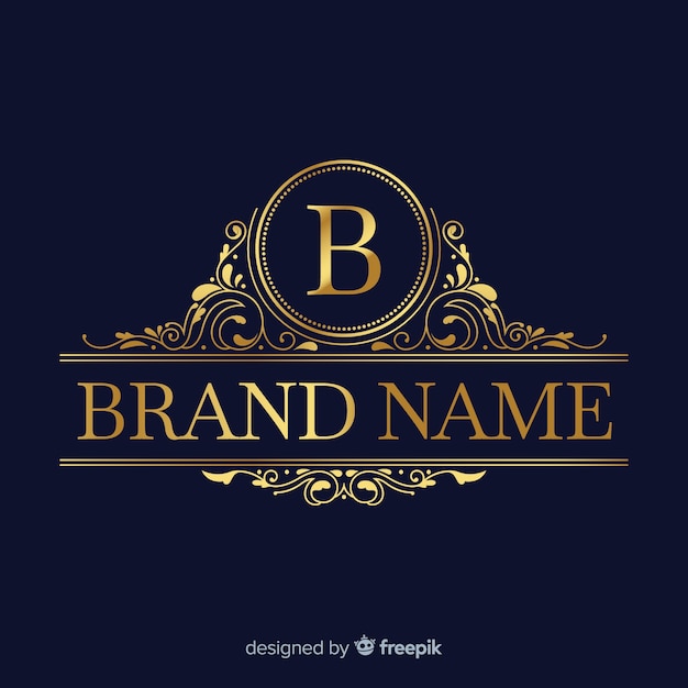 Free Vector golden elegant logo template