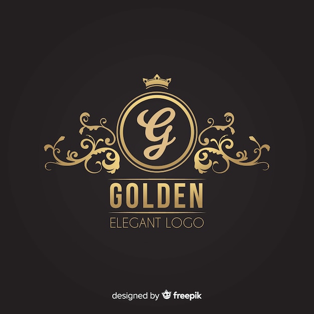 Free vector golden elegant logo template