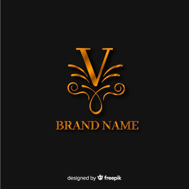 Golden elegant logo template