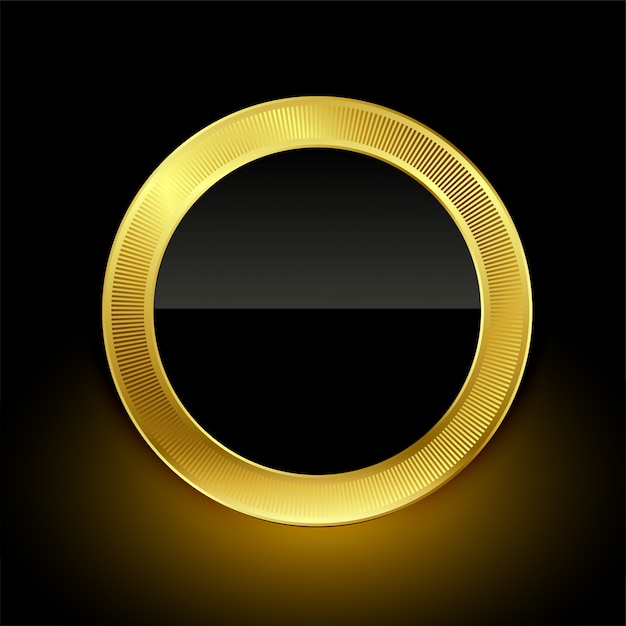 Golden empty badge label button design