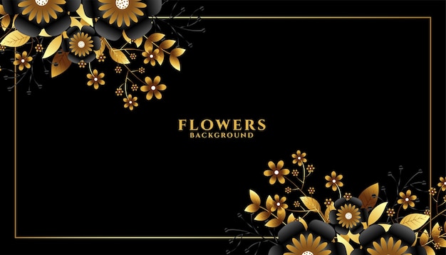 Free Vector golden flower flourish background design