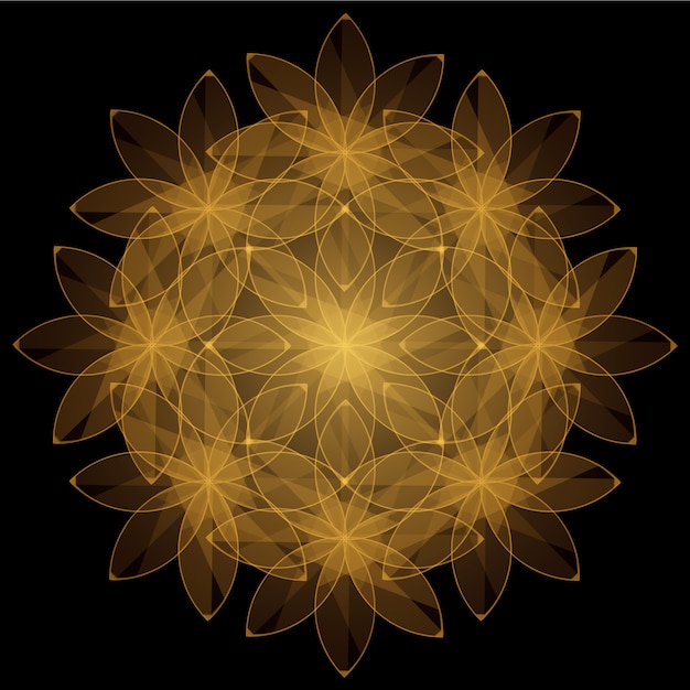 Free Vector golden flowers background