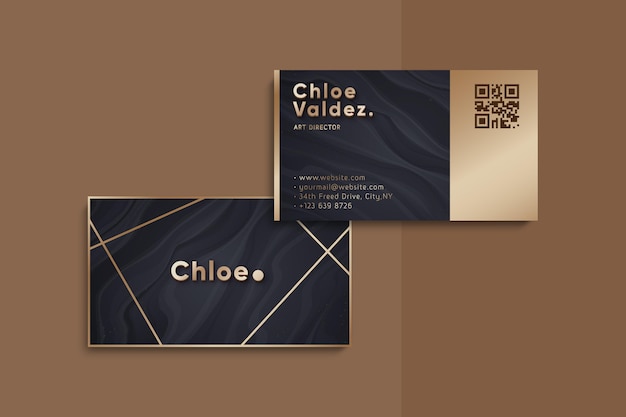 Golden foil business card template