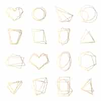 Free vector golden frames set