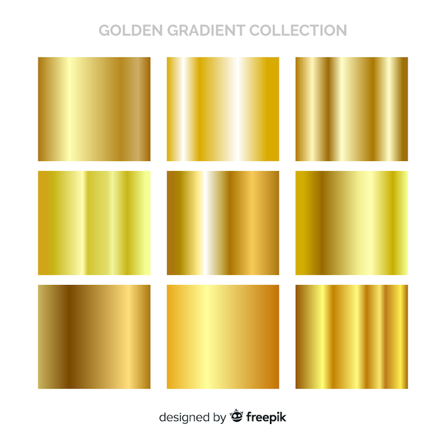 Free Vector golden gradient collection