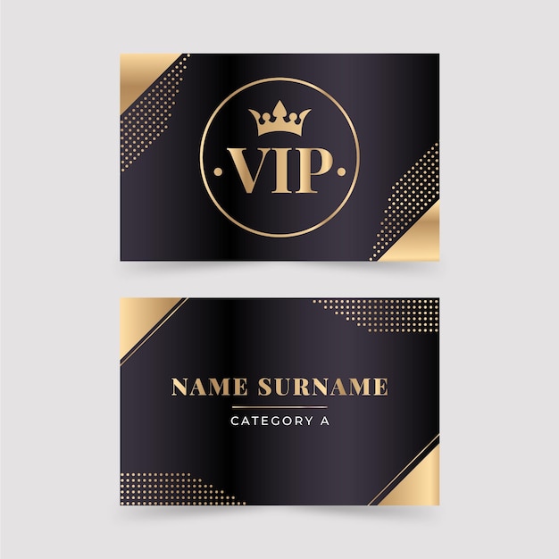 Free Vector golden gradient vip card template