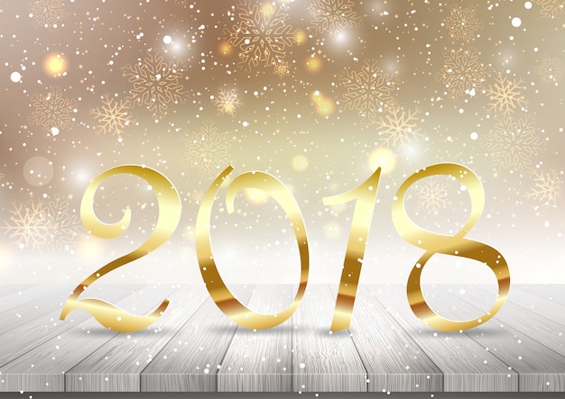 Golden Happy New Year background 