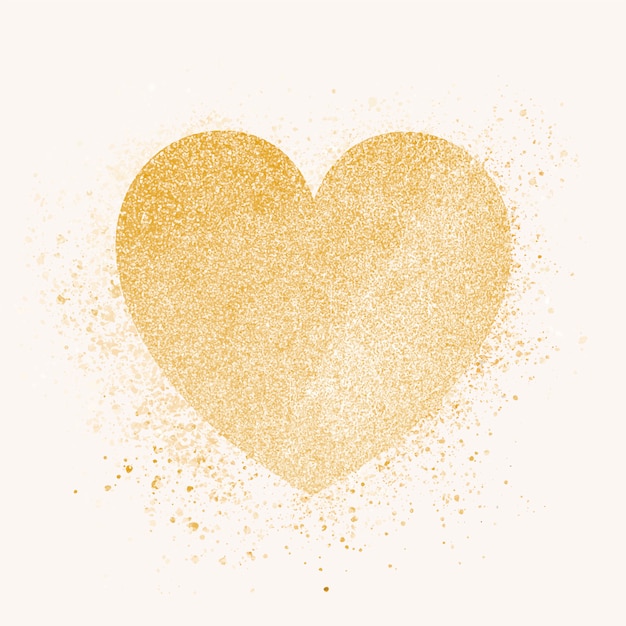 Golden heart badge