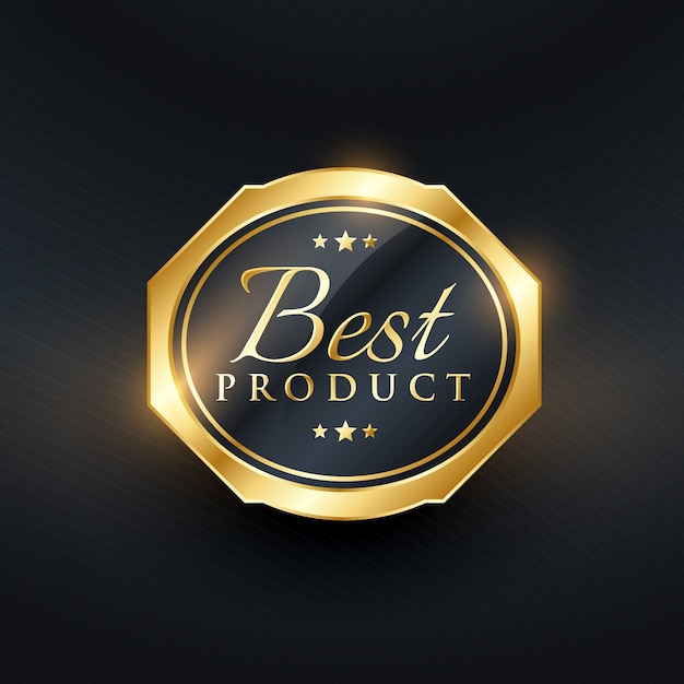 Golden label for the best product