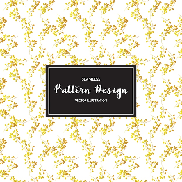 Free Vector golden leaves pattern background