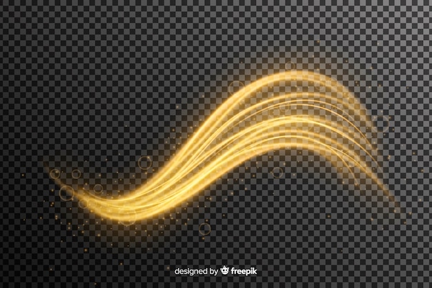 Golden light wave effect