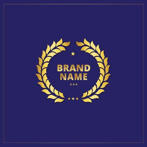 Golden logo template design