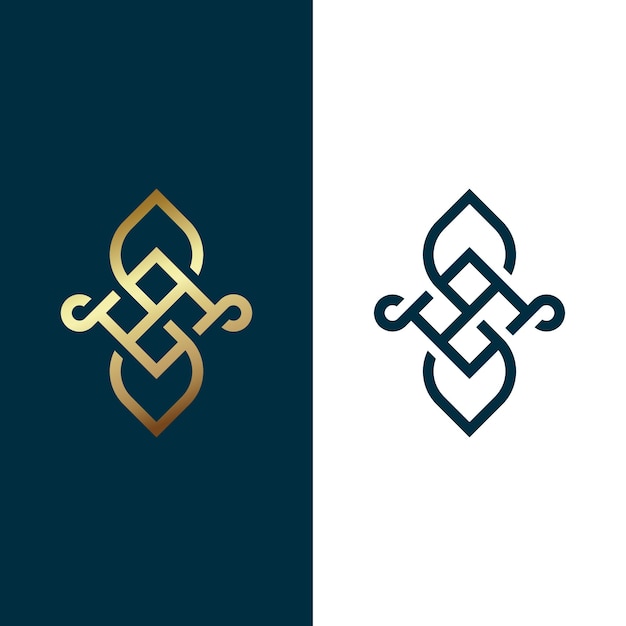 Golden logo in two versions