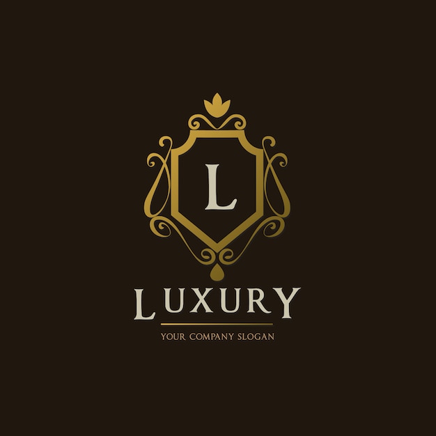 Free Vector golden luxury logo design