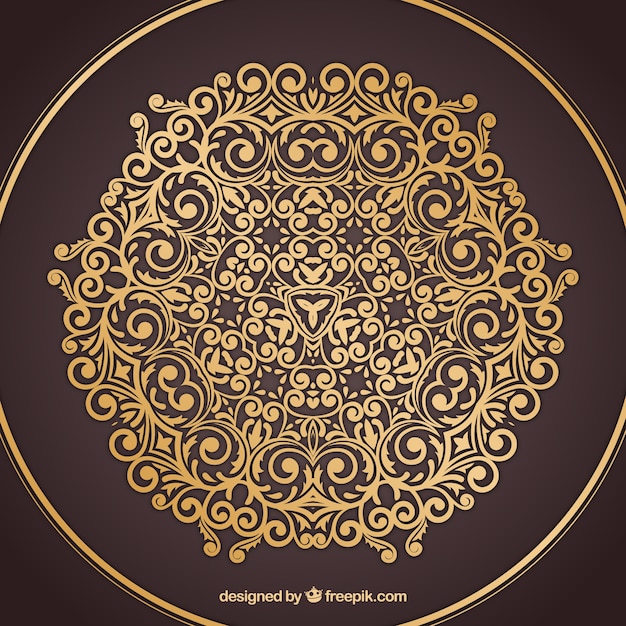 Golden luxury mandala background