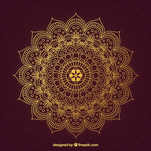 Golden luxury mandala background