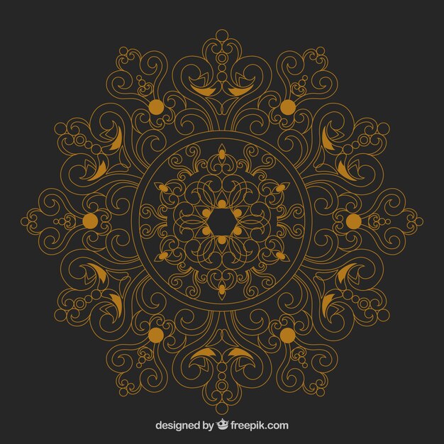 Golden luxury mandala background