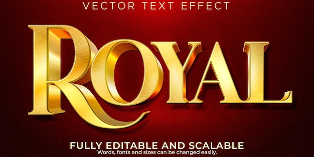 Golden luxury text effect, editable shiny and elegant text style