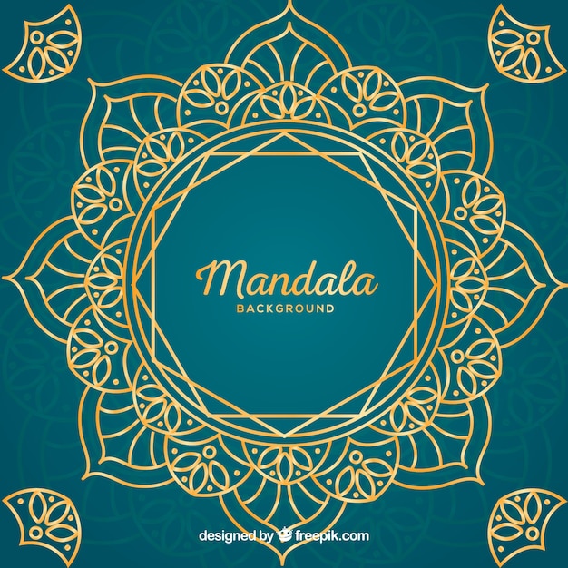 Golden mandala background with luxurious style