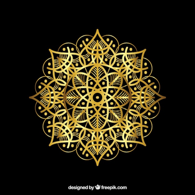 Free vector golden mandala background