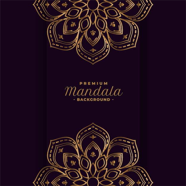 Golden mandala decorative background design