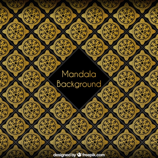 Golden mandalas background