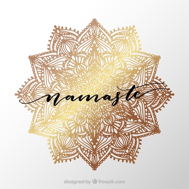 Free vector golden namaste background