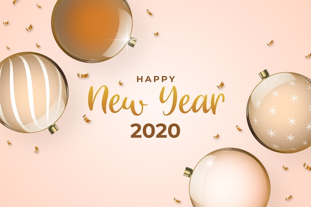 Golden new year 2020 background concept