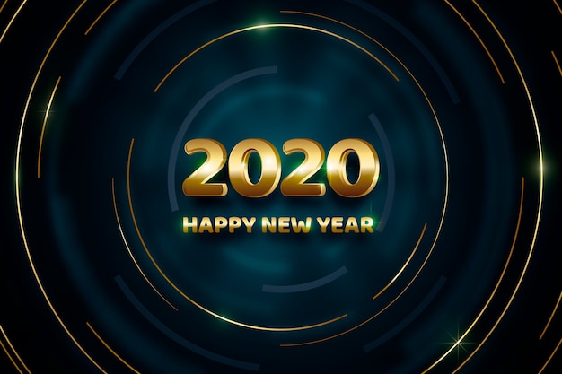 Golden new year 2020 background