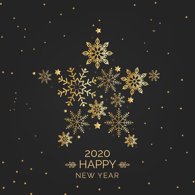 Golden new year 2020 background