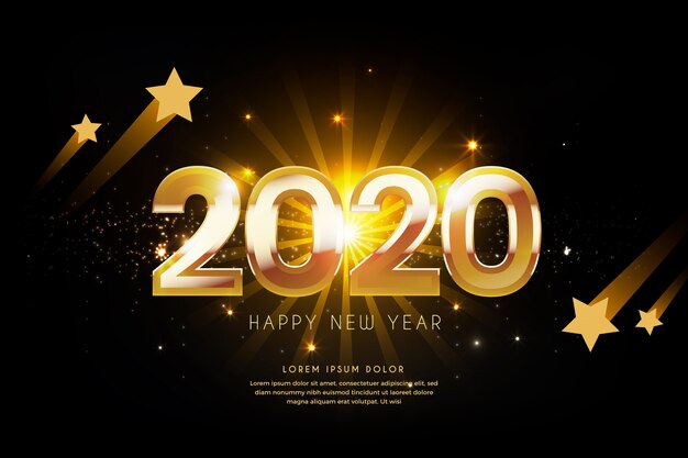 Golden new year 2020