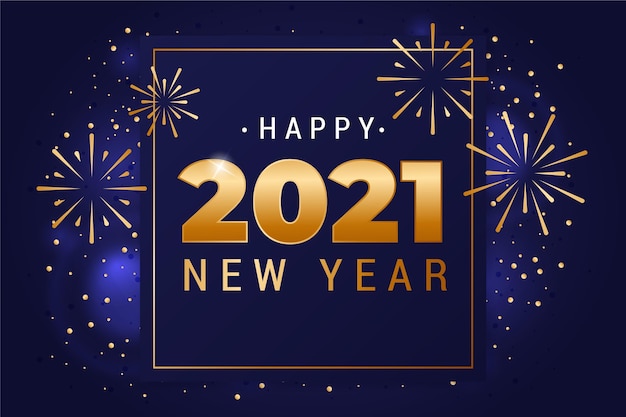 Golden new year 2021 background