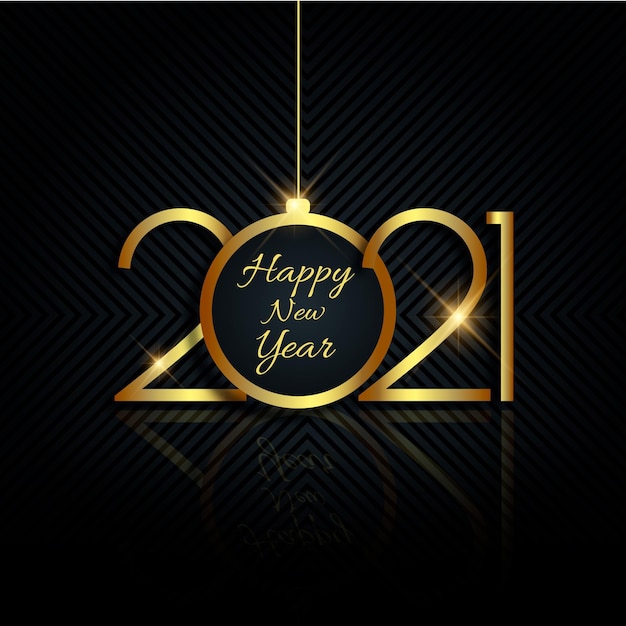 Free Vector golden new year 2021 background